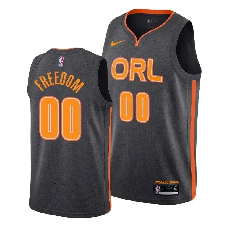 Aaron Gordon Freedom Orlando Magic Social Justice City Black Swingman Jersey