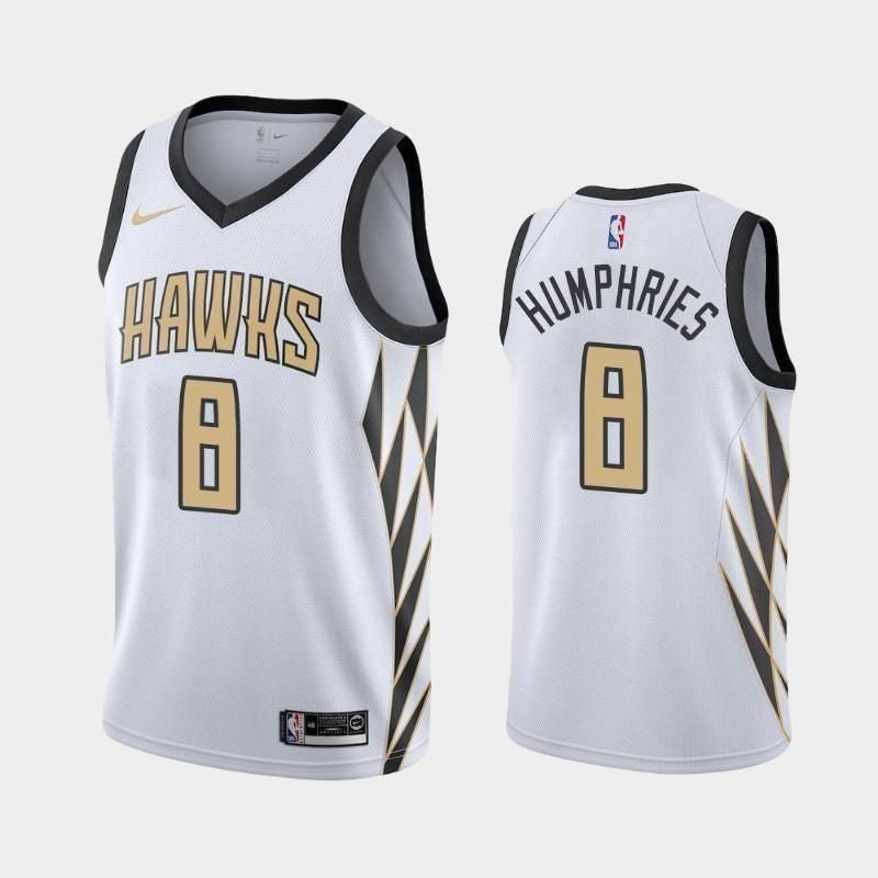 Atlanta Hawks #8 Isaac Humphries City White Swingman Jersey