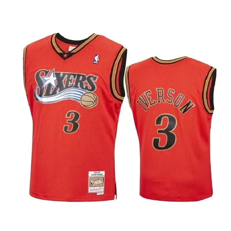 Allen Iverson Philadelphia 76ers Reload Hardwood Classics Red Swingman Jersey