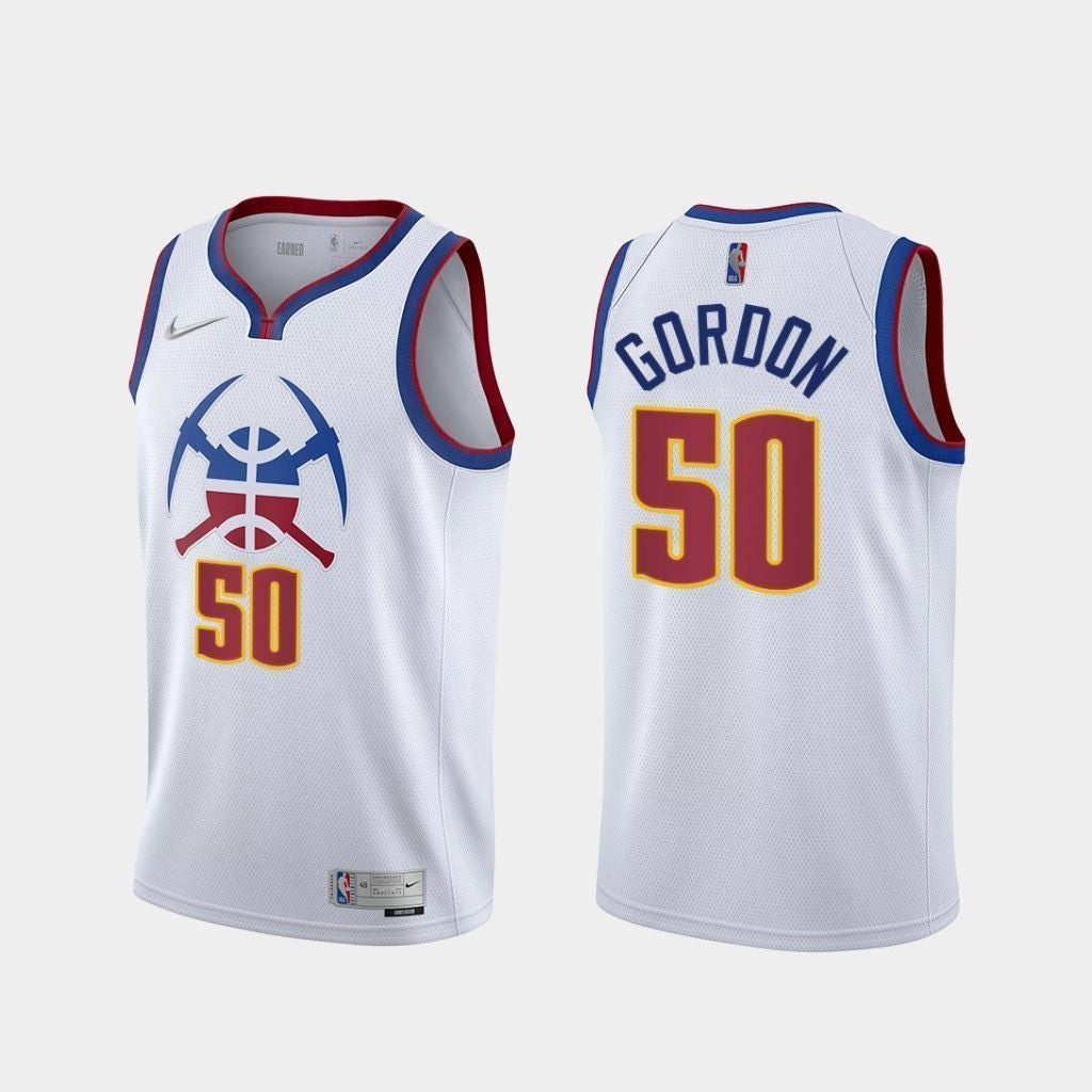 Aaron Gordon Denver Nuggets 2020-21 Earned Edition White Swingman Jersey