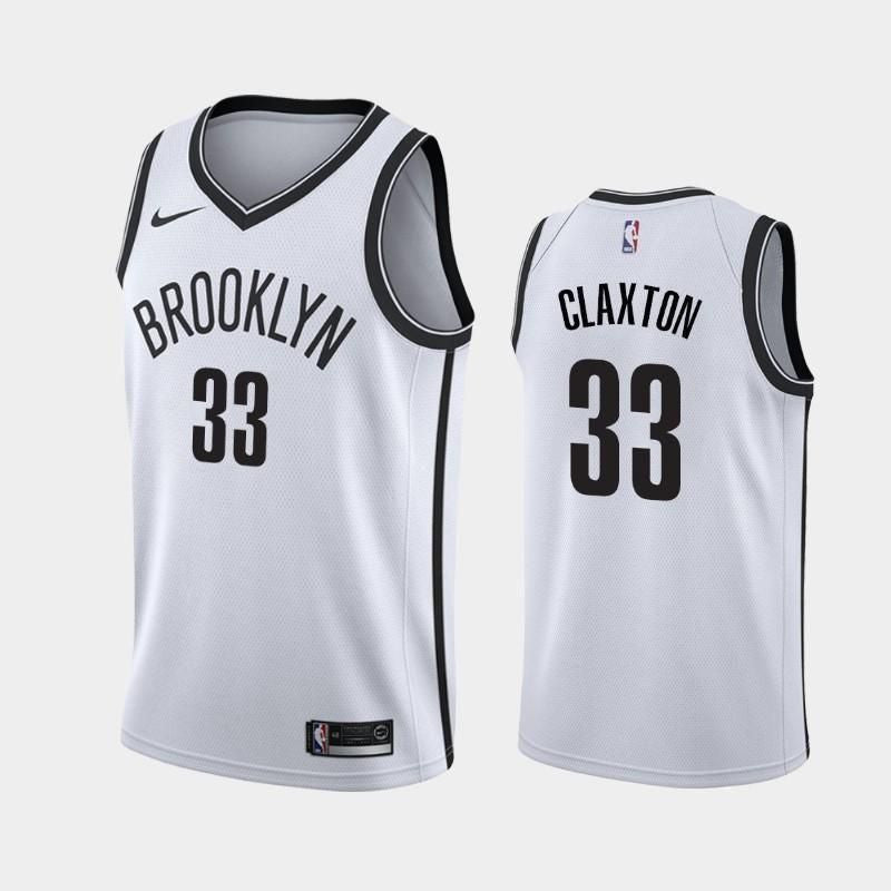 Brooklyn Nets #33 Nicolas Claxton Association White Swingman Jersey