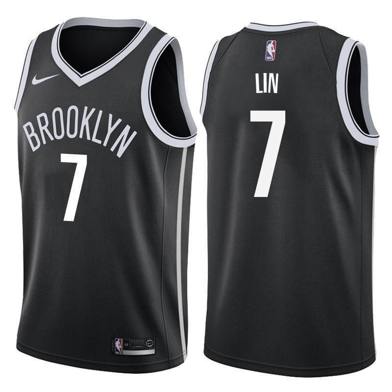 Brooklyn Nets #7 Jeremy Lin Icon Black Swingman Jersey