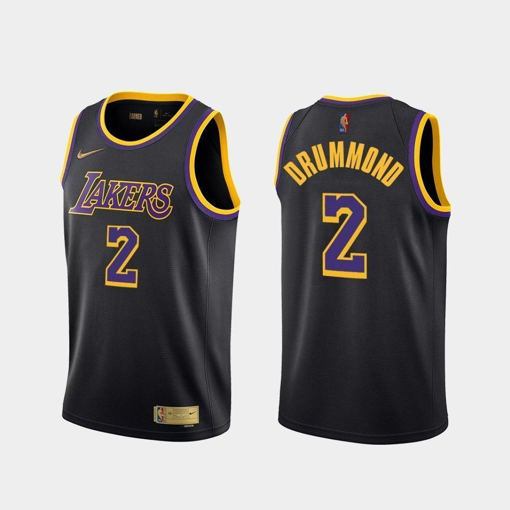 Andre Drummond Los Angeles Lakers 2020-21 Earned Edition Black Swingman Jersey
