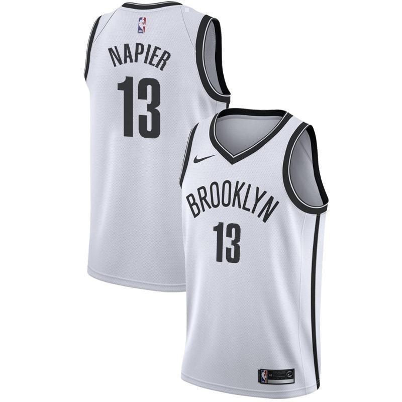Brooklyn Nets #13 Shabazz Napier Association White Swingman Jersey
