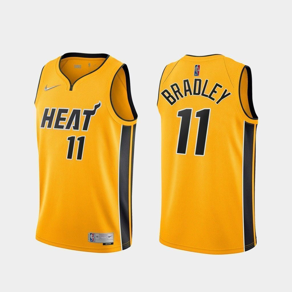 Avery Bradley Miami Heat 2020-21 Earned Edition Yellow Swingman Jersey