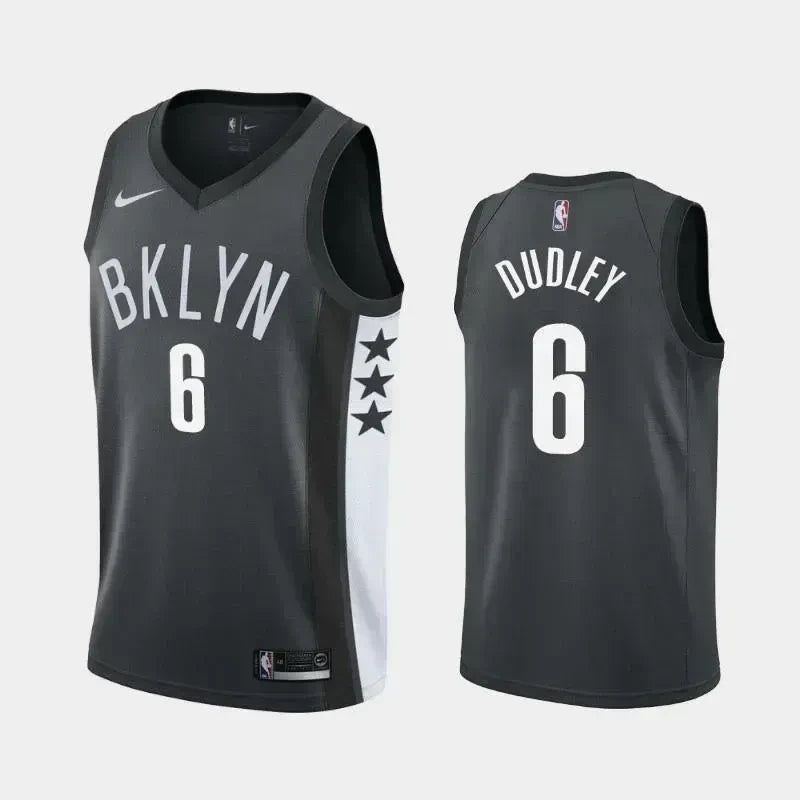 Brooklyn Nets #6 Jared Dudley Statement Black Swingman Jersey
