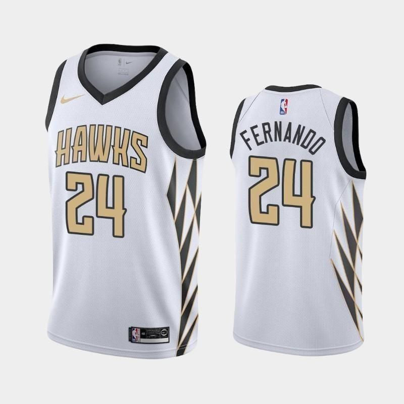 Atlanta Hawks #24 Bruno Fernando City White Swingman Jersey