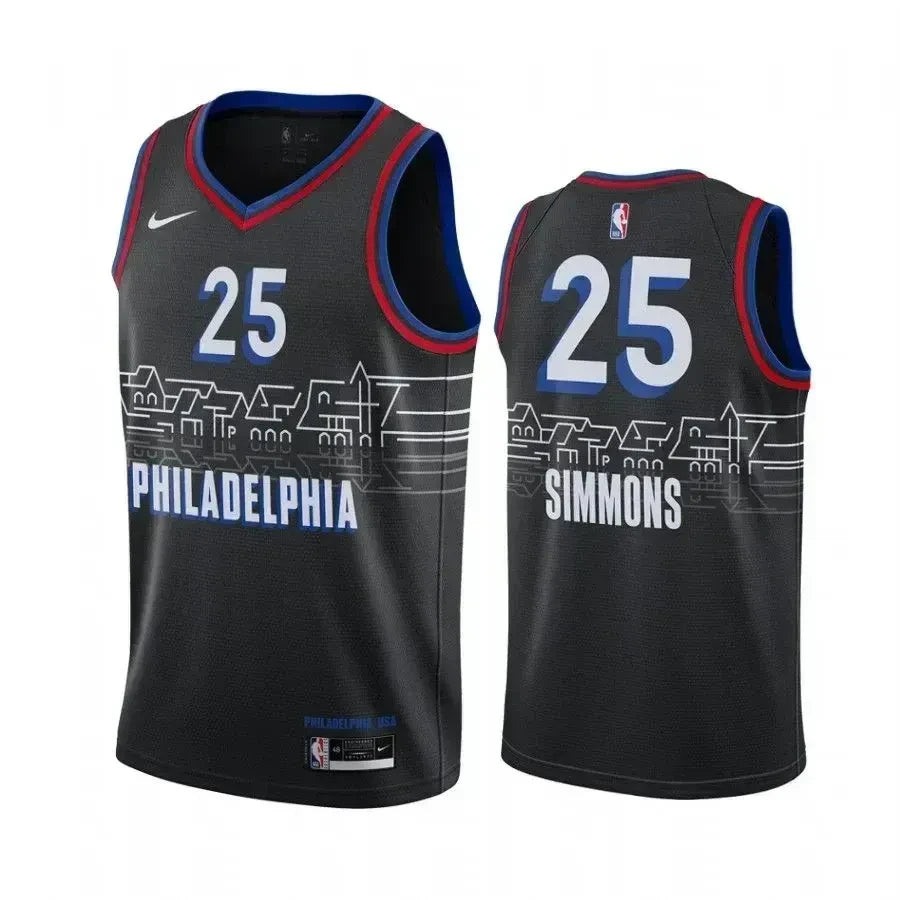 Ben Simmons Philadelphia 76ers 2020-21 City Black Swingman Jersey