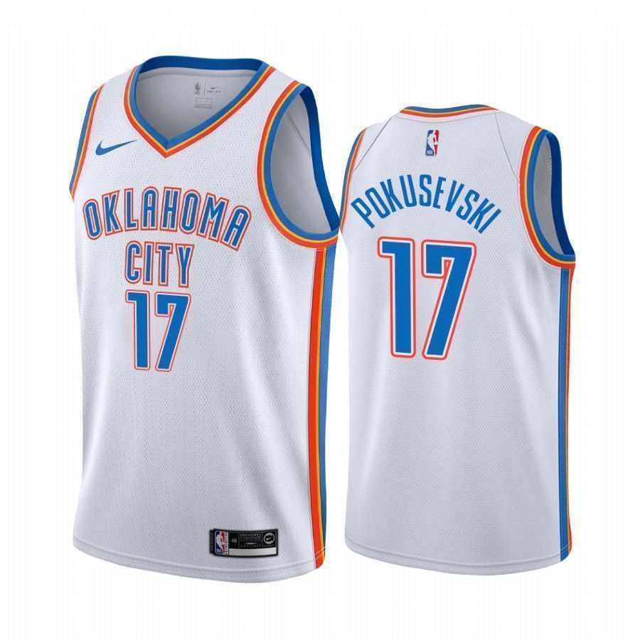 Aleksej Pokusevski Oklahoma City Thunder 2020-21 Association White Swingman Jersey