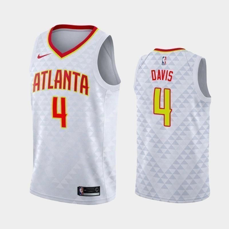Atlanta Hawks #4 Deyonta Davis Association White Swingman Jersey