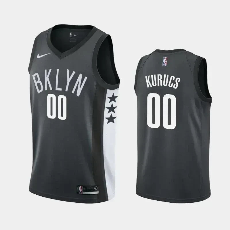 Brooklyn Nets #00 Rodions Kurucs Statement Black Swingman Jersey