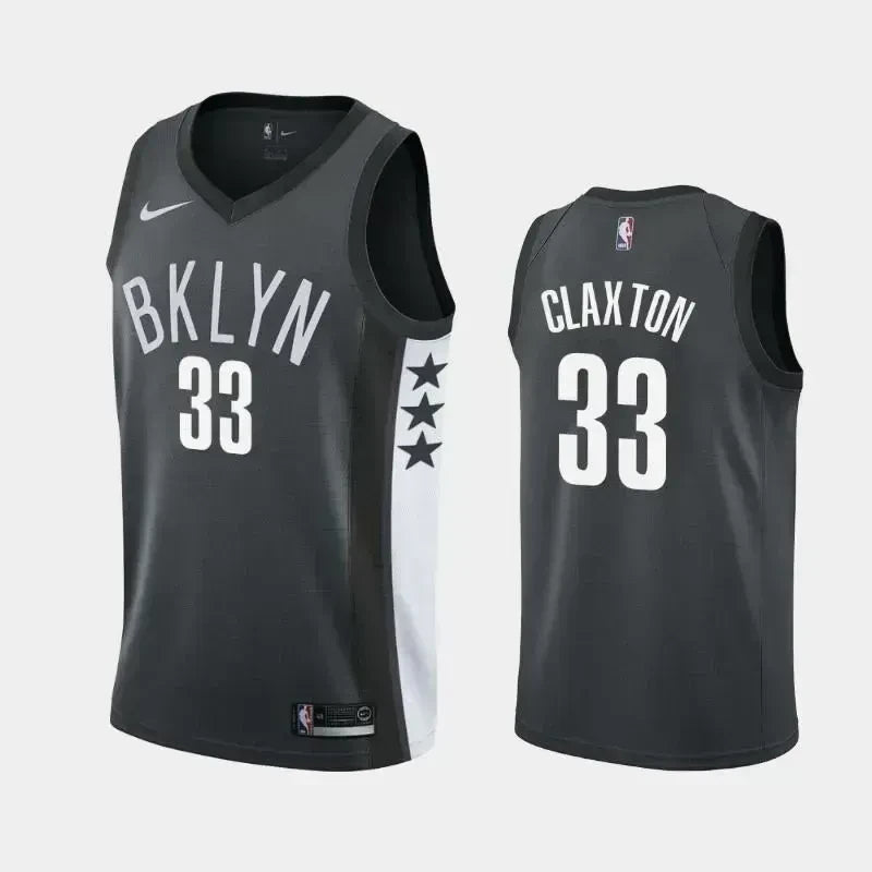 Brooklyn Nets #33 Nicolas Claxton Statement Black Swingman Jersey