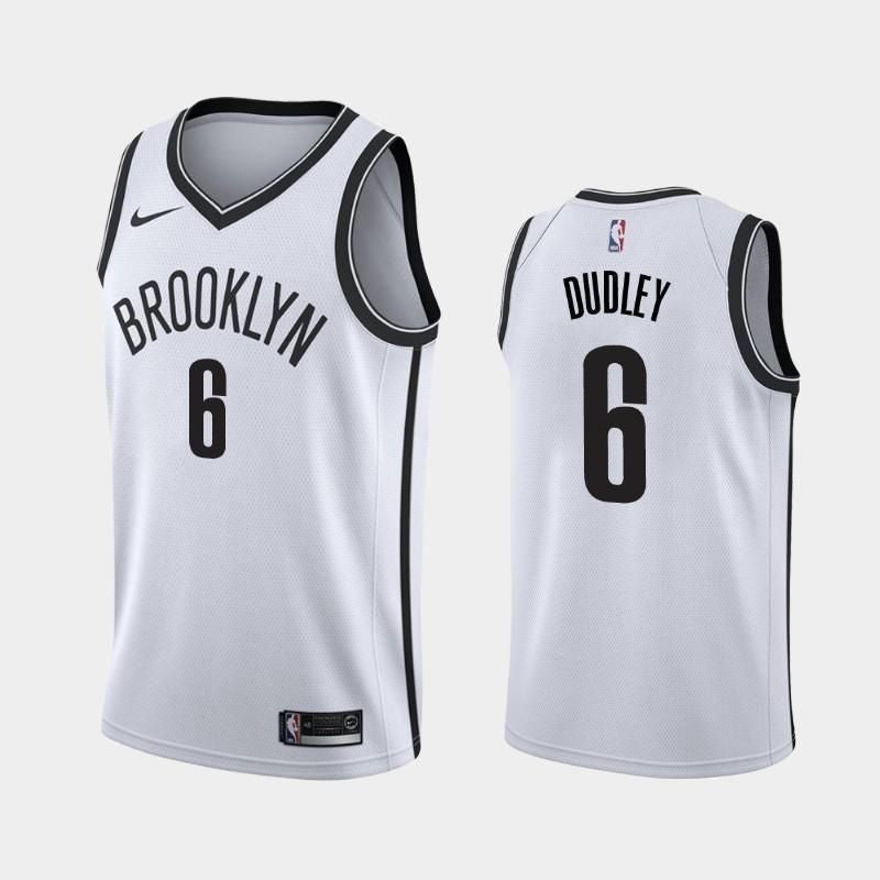 Brooklyn Nets #6 Jared Dudley Association White Swingman Jersey