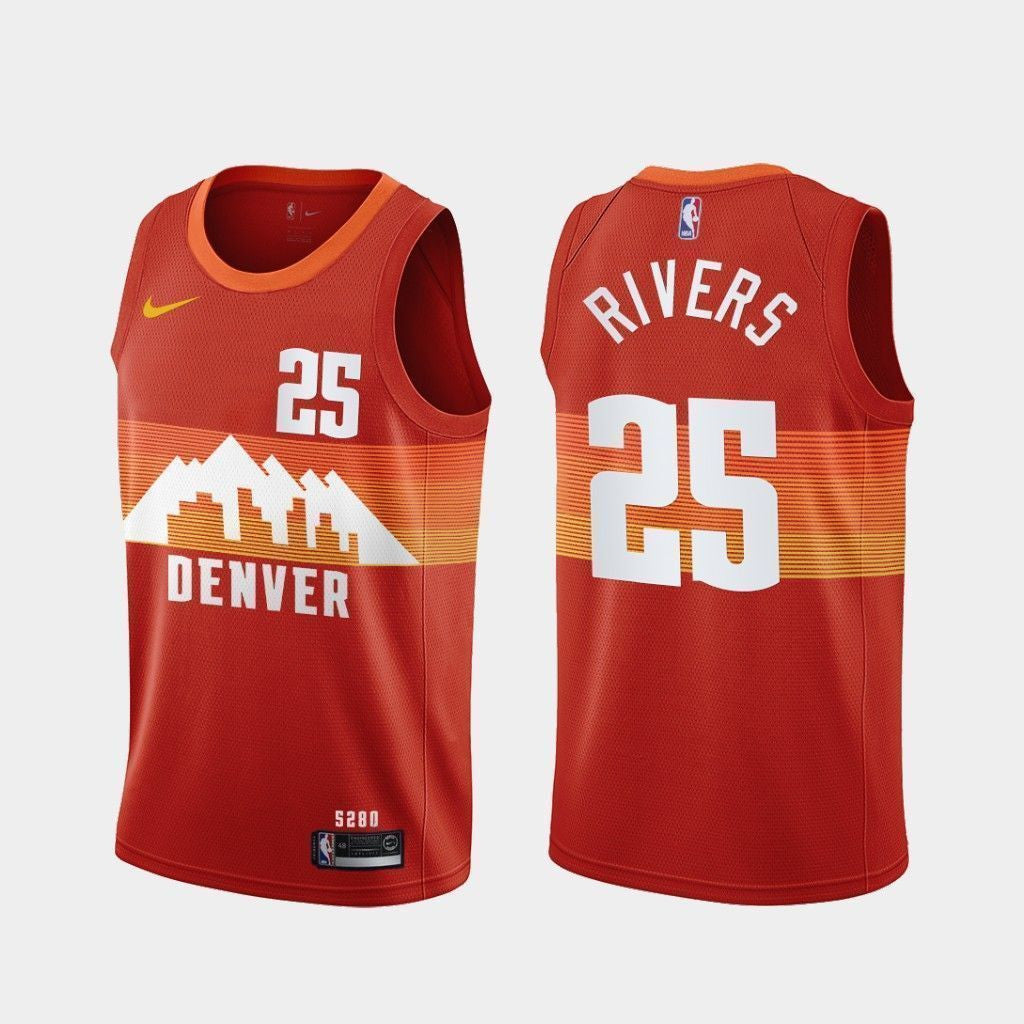 Austin Rivers Denver Nuggets 2020-21 City Orange Swingman Jersey