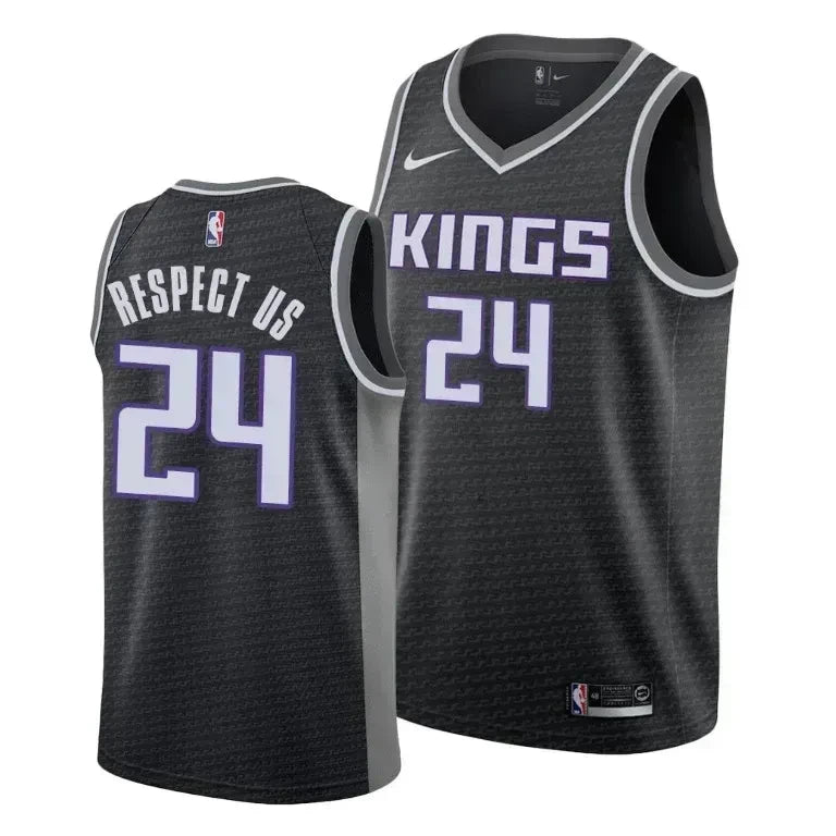 Buddy Hield Respect Us Sacramento Kings Social Justice Statement Black Swingman Jersey