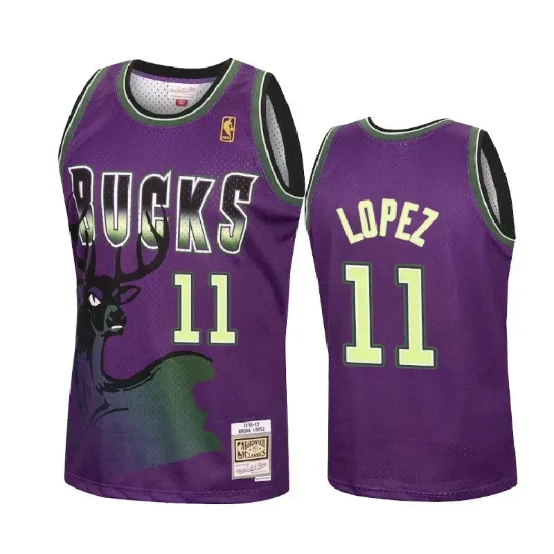 Brook Lopez Milwaukee Bucks Reload Hardwood Classics Purple Swingman Jersey