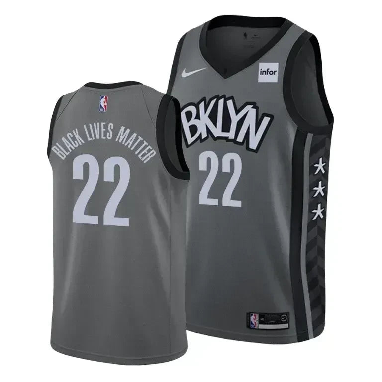 Caris LeVert Black Lives Matter Brooklyn Nets Social Justice Statement Grey Swingman Jersey