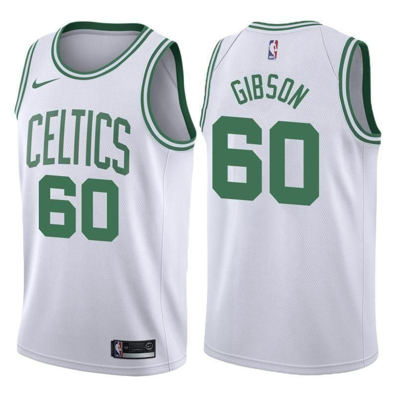 Boston Celtics #60 Jonathan Gibson Association White Swingman Jersey