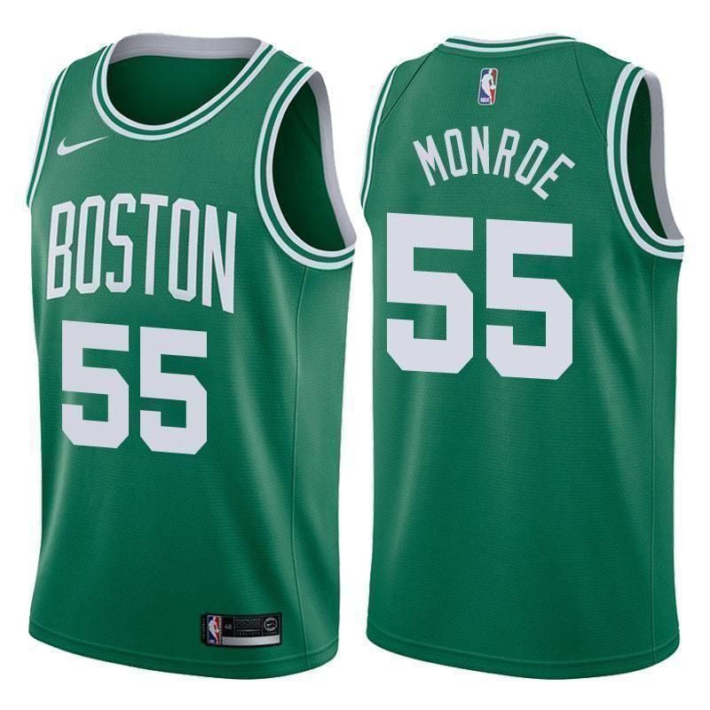 Boston Celtics #55 Greg Monroe Icon Green Swingman Jersey