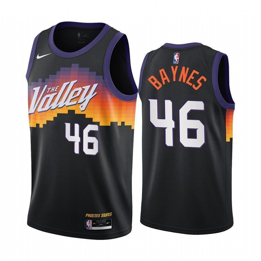 Aaron Baynes Phoenix Suns 2020-21 City Black Swingman Jersey