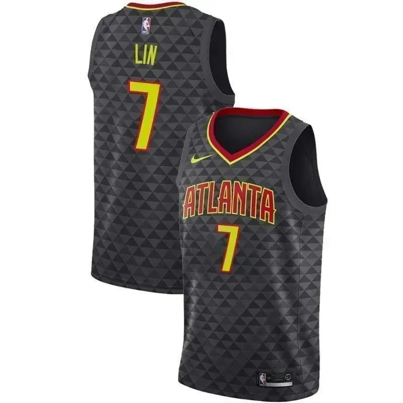 Atlanta Hawks #7 Jeremy Lin Icon Black Swingman Jersey