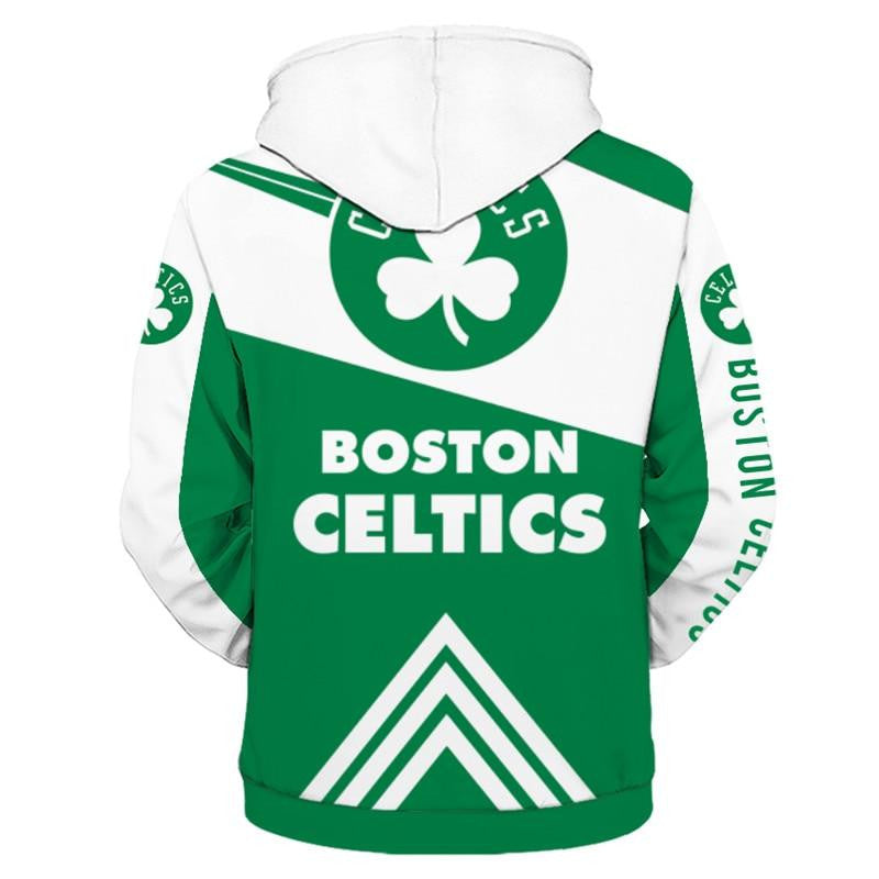 Boston Celtics Green Logo 3D Printed Zip Hoodie