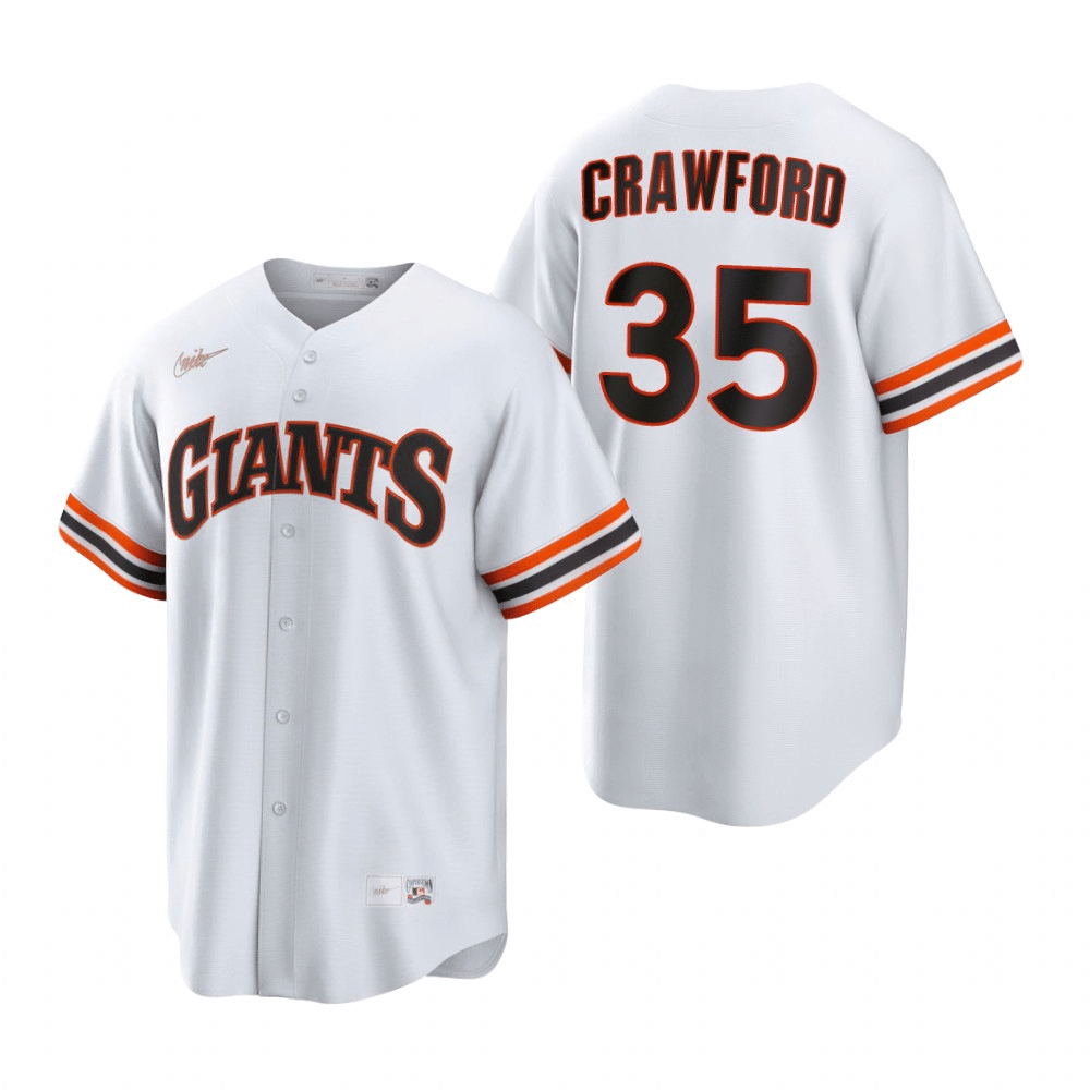 Brandon Crawford San Francisco Giants Cooperstown Home White Baseball Player Jersey