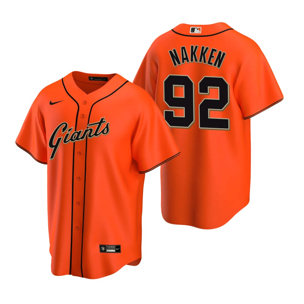 Alyssa Nakken San Francisco Giants Alternate Orange Baseball Player Jersey