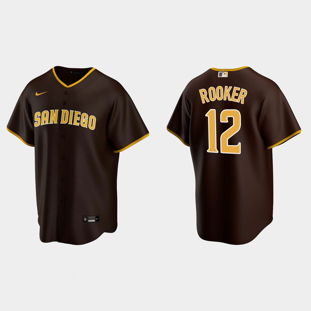 Brent Rooker San Diego Padres Road Brown Baseball Player Jersey
