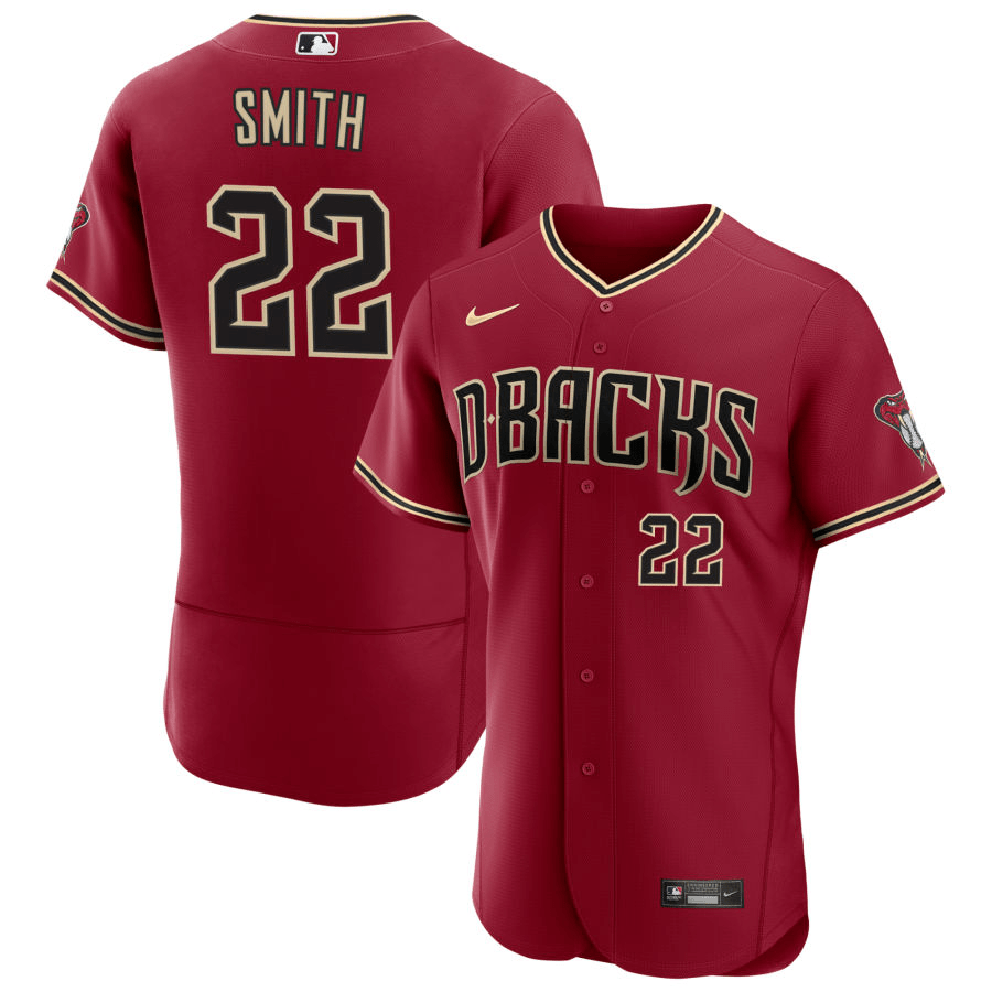 Caleb Smith Arizona Diamondbacks Alternate Crimson Baseball Player Jersey
