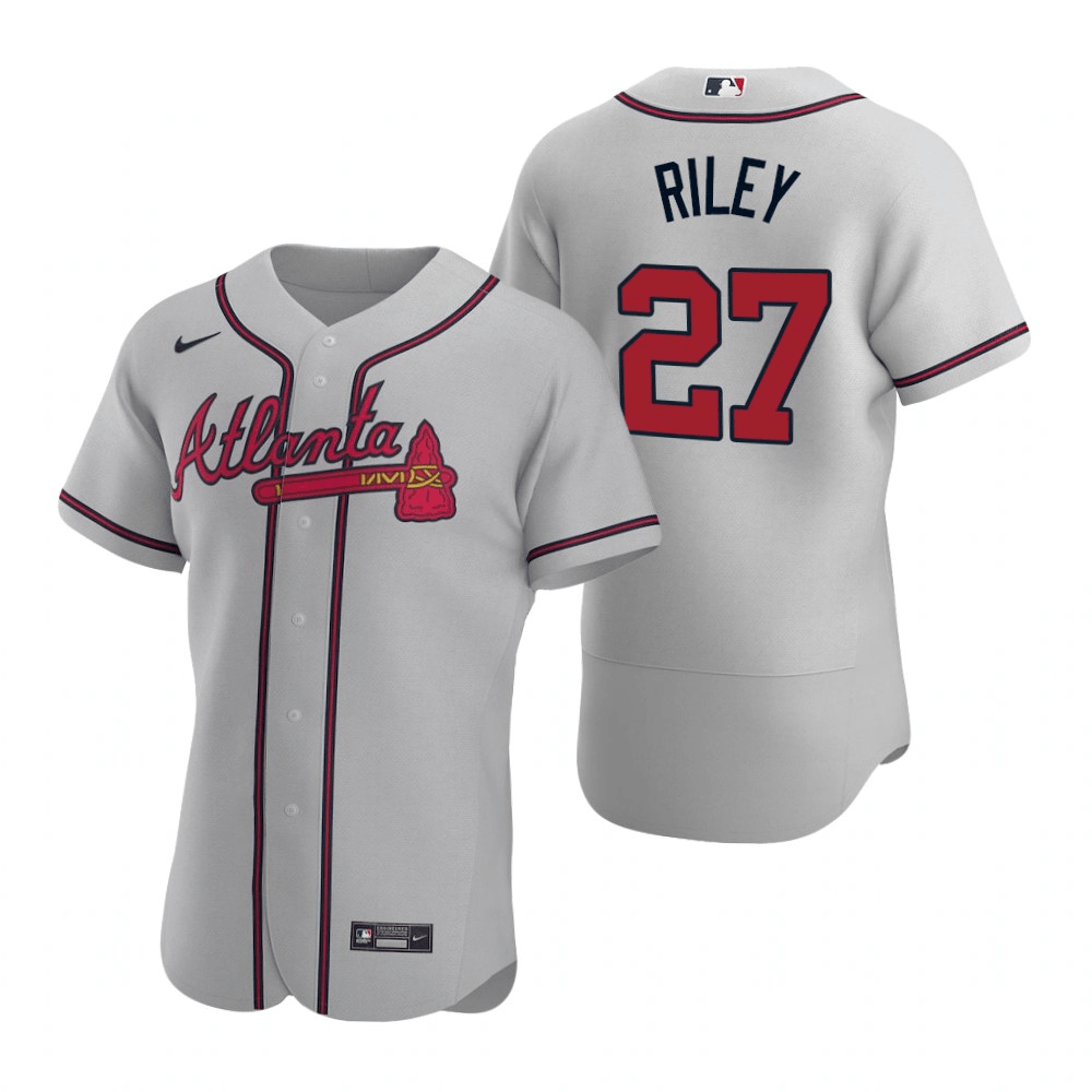 Austin Riley Atlanta Braves Road Gray Baseball Player Jersey