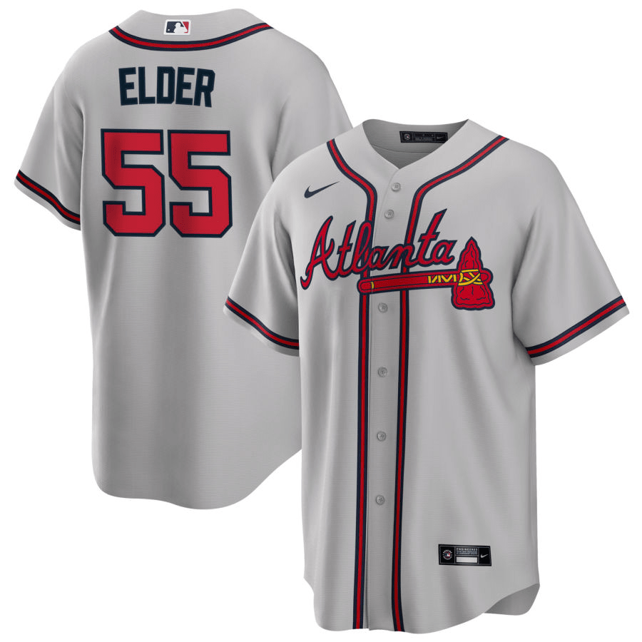 Bryce Elder Atlanta Braves Road Gray Baseball Player Jersey