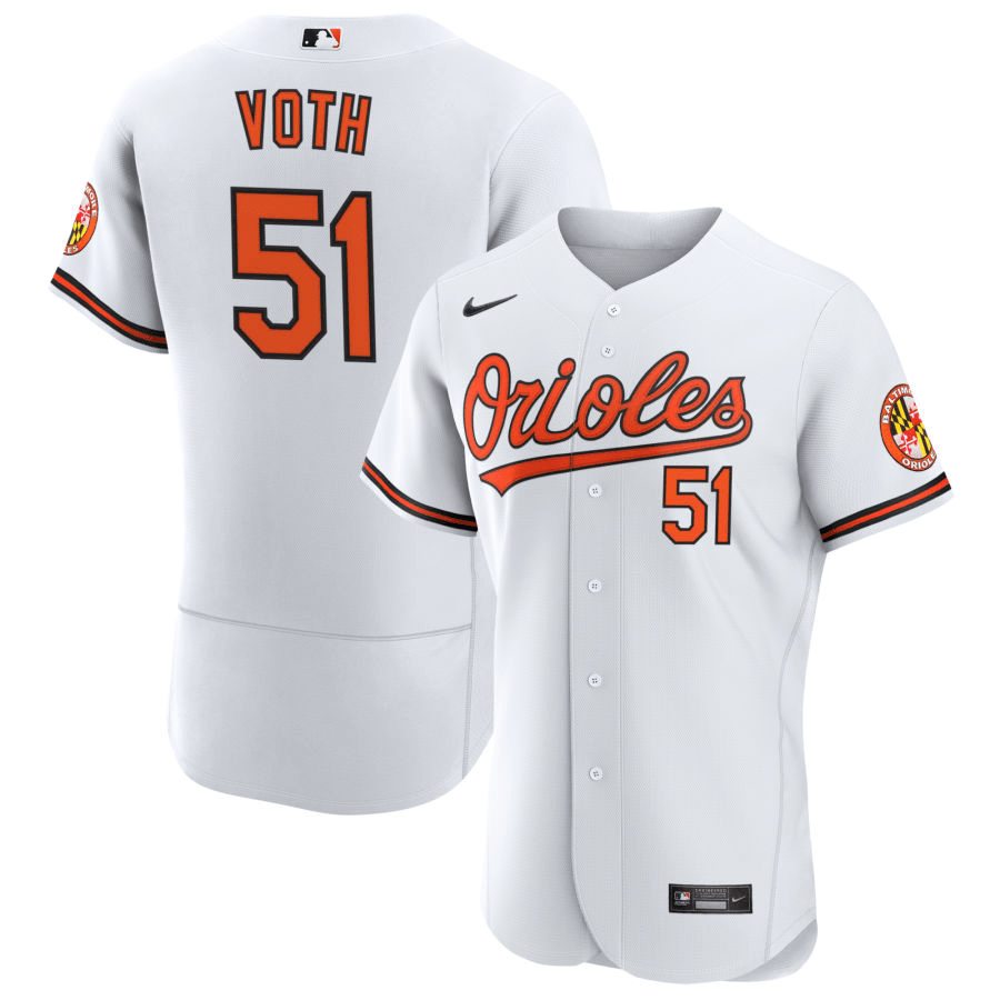 Austin Voth Baltimore Orioles Home White Baseball Player Jersey