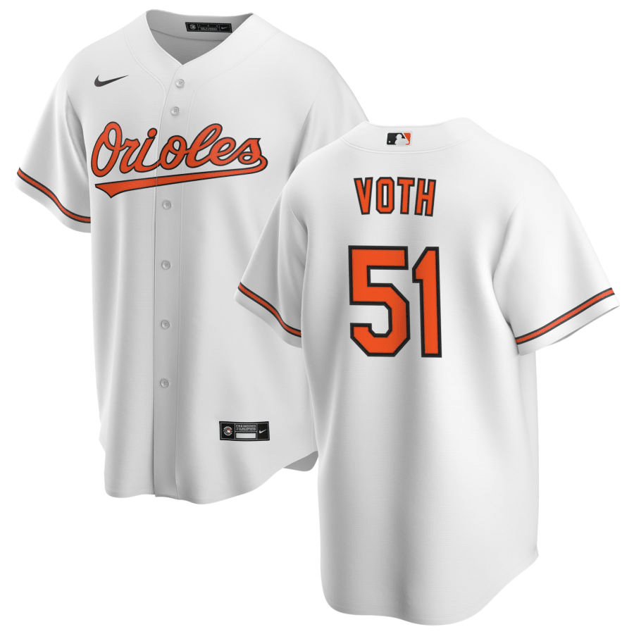 Austin Voth Baltimore Orioles Home White Baseball Player Jersey