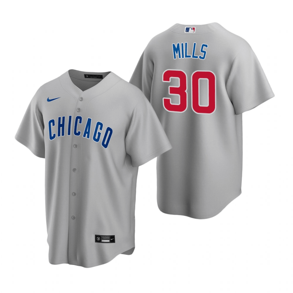 Alec Mills Chicago Cubs Road Gray Baseball Player Jersey