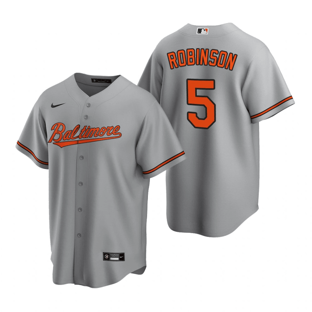 Brooks Robinson Baltimore Orioles Road Gray Baseball Player Jersey
