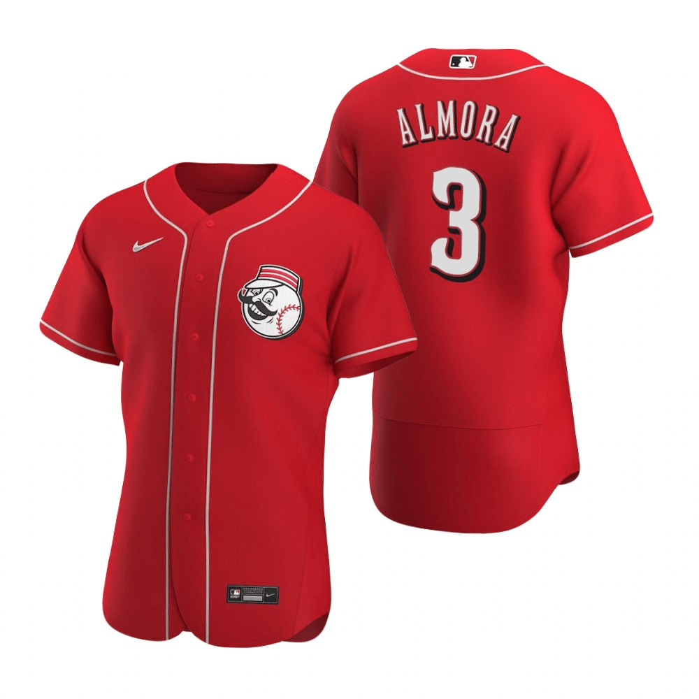 Albert Almora Jr Cincinnati Reds Alternate Scarlet Baseball Player Jersey