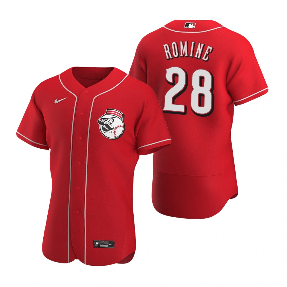 Austin Romine Cincinnati Reds Alternate Scarlet Baseball Player Jersey