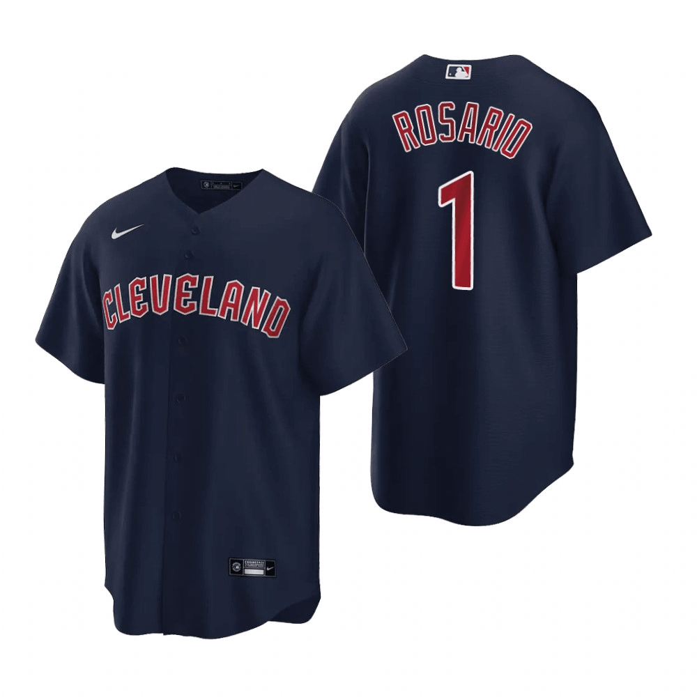 Amed Rosario Cleveland Guardians Alternate Navy Baseball Player Jersey