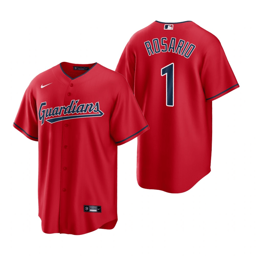 Amed Rosario Cleveland Guardians Alternate Red Baseball Player Jersey