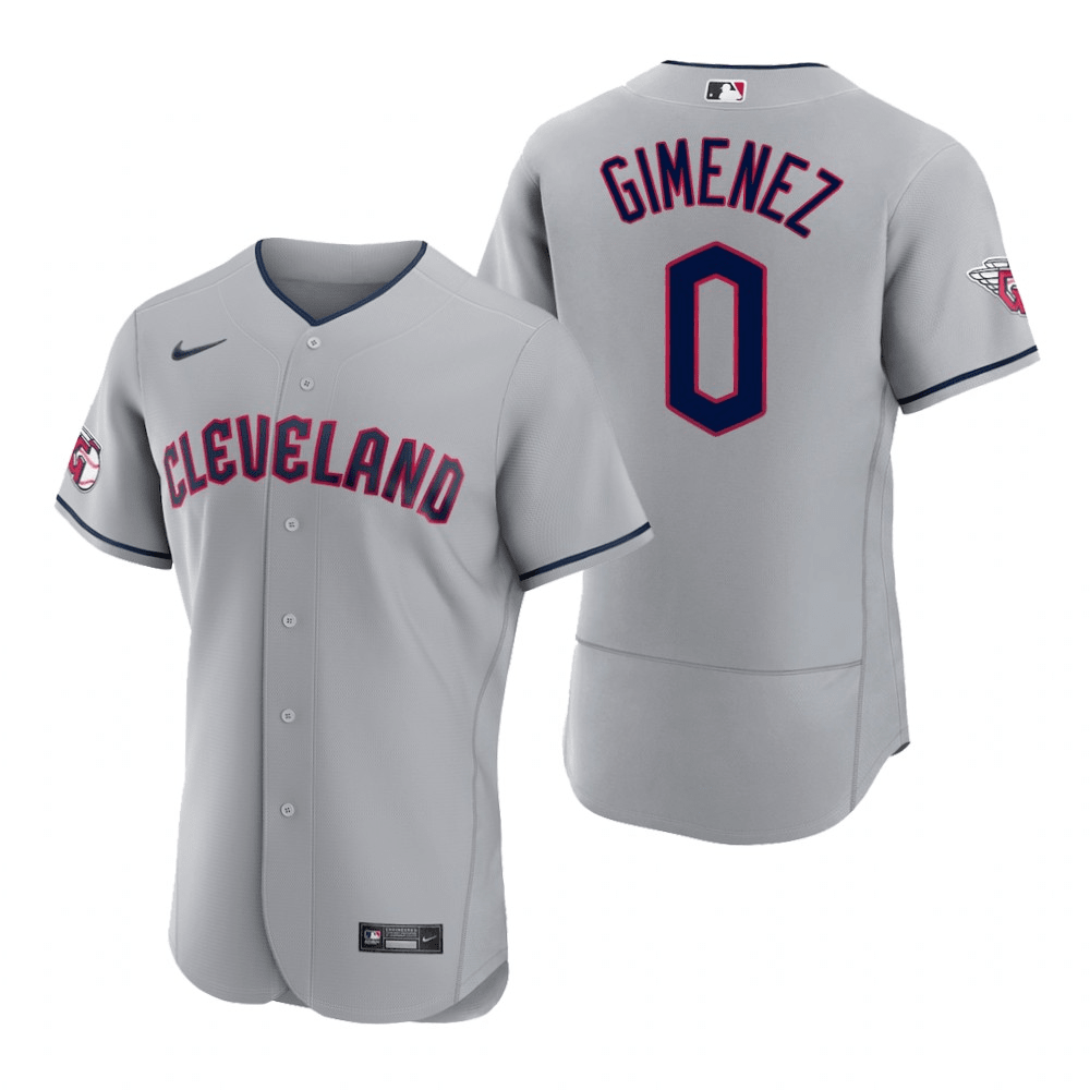 Andres Gimenez Cleveland Guardians Road Gray Baseball Player Jersey