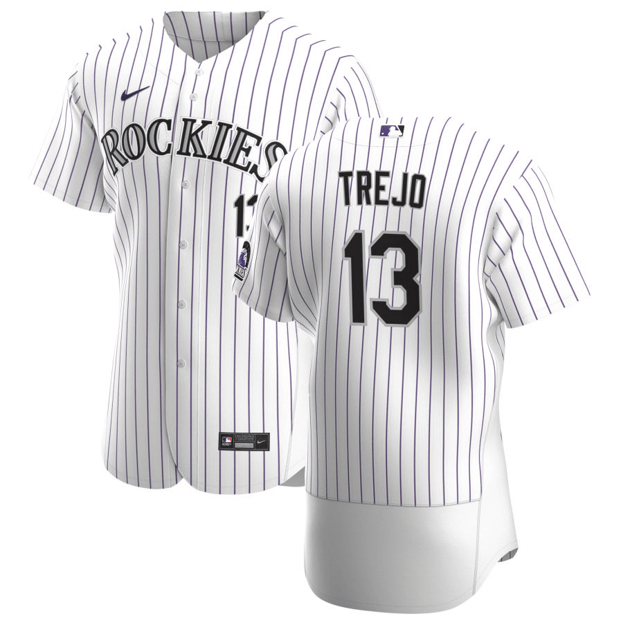 Alan Trejo Colorado Rockies Home White Baseball Player Jersey