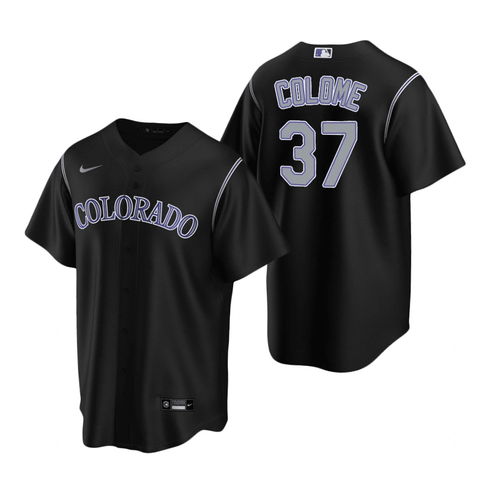 Alex Colome Colorado Rockies Alternate Black Baseball Player Jersey