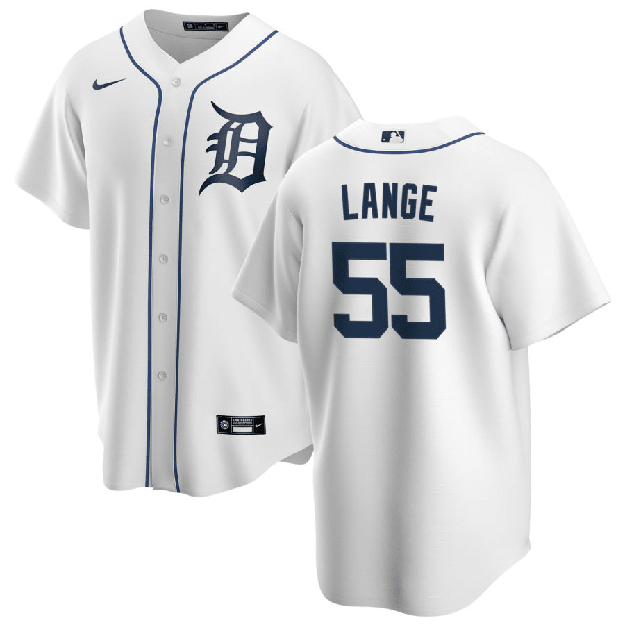 Alex Lange Detroit Tigers Home White Baseball Player Jersey