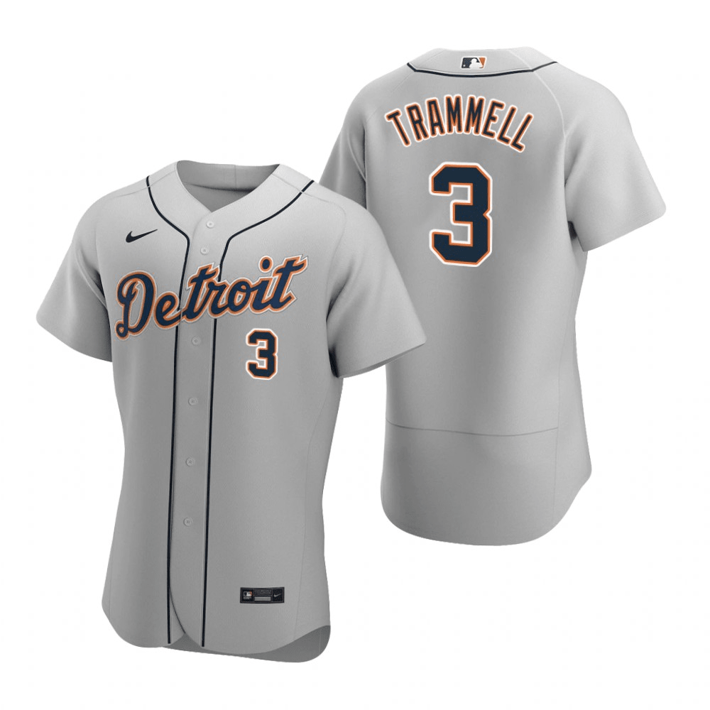 Alan Trammell Detroit Tigers Road Gray Baseball Player Jersey