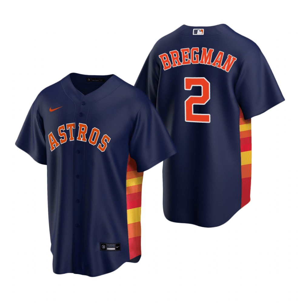 Alex Bregman Houston Astros Alternate Navy Baseball Player Jersey