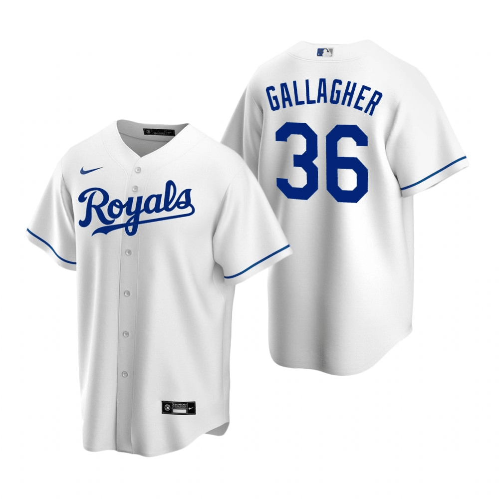 Cam Gallagher Kansas City Royals Home White Baseball Player Jersey