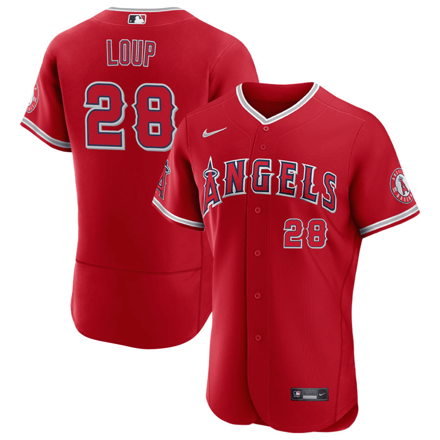 Aaron Loup Los Angeles Angels Alternate Red Baseball Player Jersey