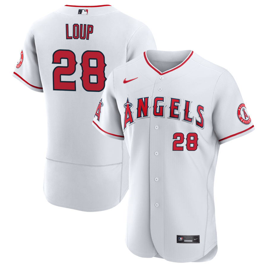 Aaron Loup Los Angeles Angels Home White Baseball Player Jersey