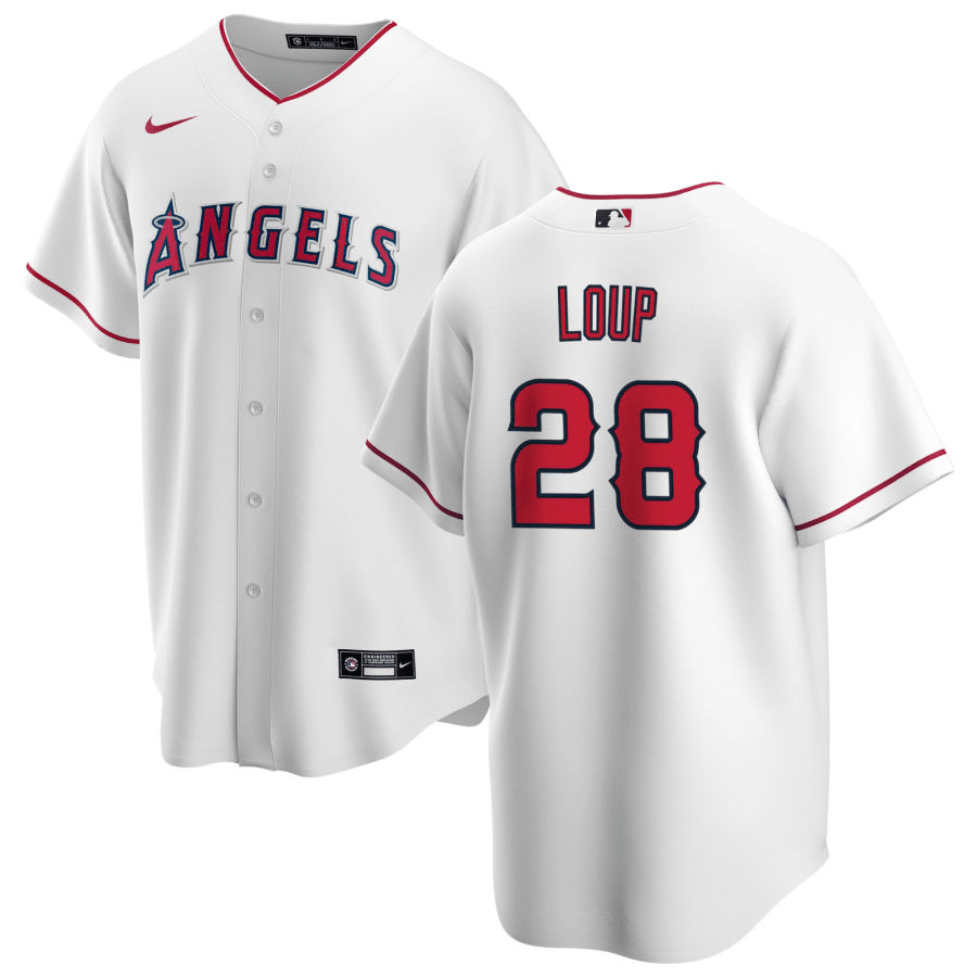 Aaron Loup Los Angeles Angels Home White Baseball Player Jersey